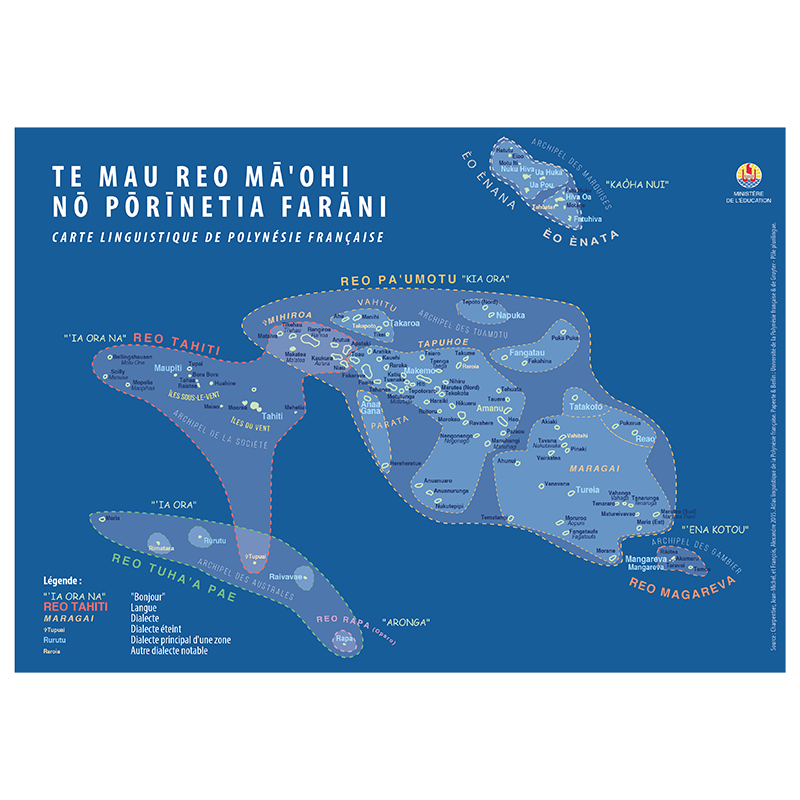 Carte langues polynésiennes